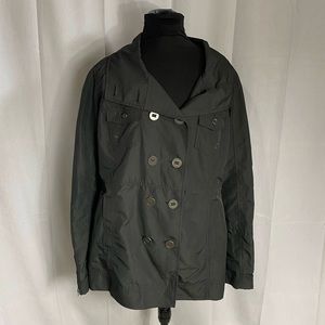 Hurley Women's Dark Gray Windbreaker Jacket, Large.